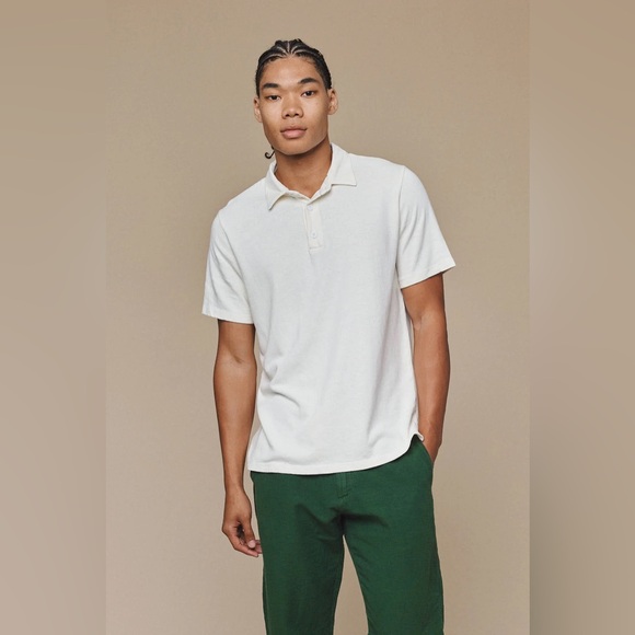 NWT Jungmaven Preston Polo Shirt | Washed White | size XS - Picture 2 of 11